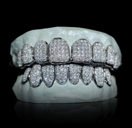SSS Honeycomb Moissanite deep cut diamonds grillz Tooth Gems Oral