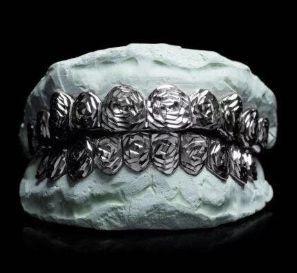 SSS Roses cut set s925 filled 14k gold roses charm grillz