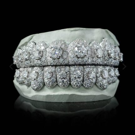 SSS Galaxy Moissanite diamond set deep cup grillz Tooth Gems Oral