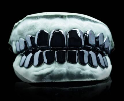 Color way cut solid grillz set solid gold and S925 custommulti color grillz