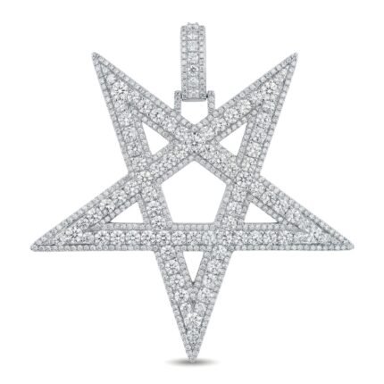 High Quality Hip-Hop Pentagram Pendant Copper Zircon