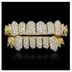 SSS Jumbos double Row diamond cut set VVS Moissanitediamonds Perm/Deep Cut set S925 filled 14k solid goldgrillz Molded oral tooth gems accessorries - Image 2