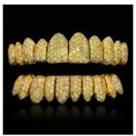 SSS Honeycombs colors diamond grillz set vwvs diamondcut multi color WVS Moissanite diamonds Perm/Deep Cutset S925 filled 14k solid gold grillz Molded oral toothgems accessorries - Image 3