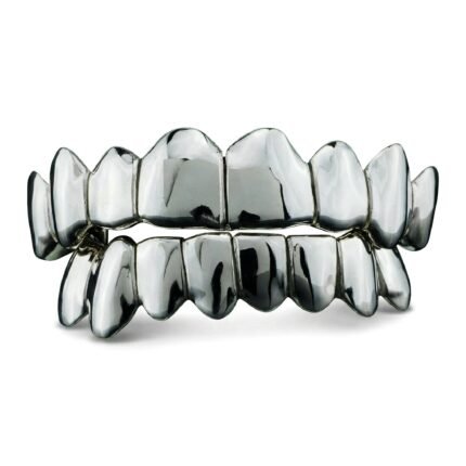 S925 Silver Grillz | 8x8 Plain Teeth Grillz for Hip Hop Style