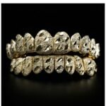 SSS Custom Diamond dust nugget cut Solid gold Grillz setS925 Filled 14k solid dental gold customized moldedTooth Gem Oral accessories. - Image 4