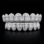 Hybrid diamond pointer and princess cut set s925Moissanite diamond grillz - Image 2