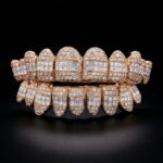 Hybrid diamond pointer and princess cut set s925Moissanite diamond grillz - Image 5