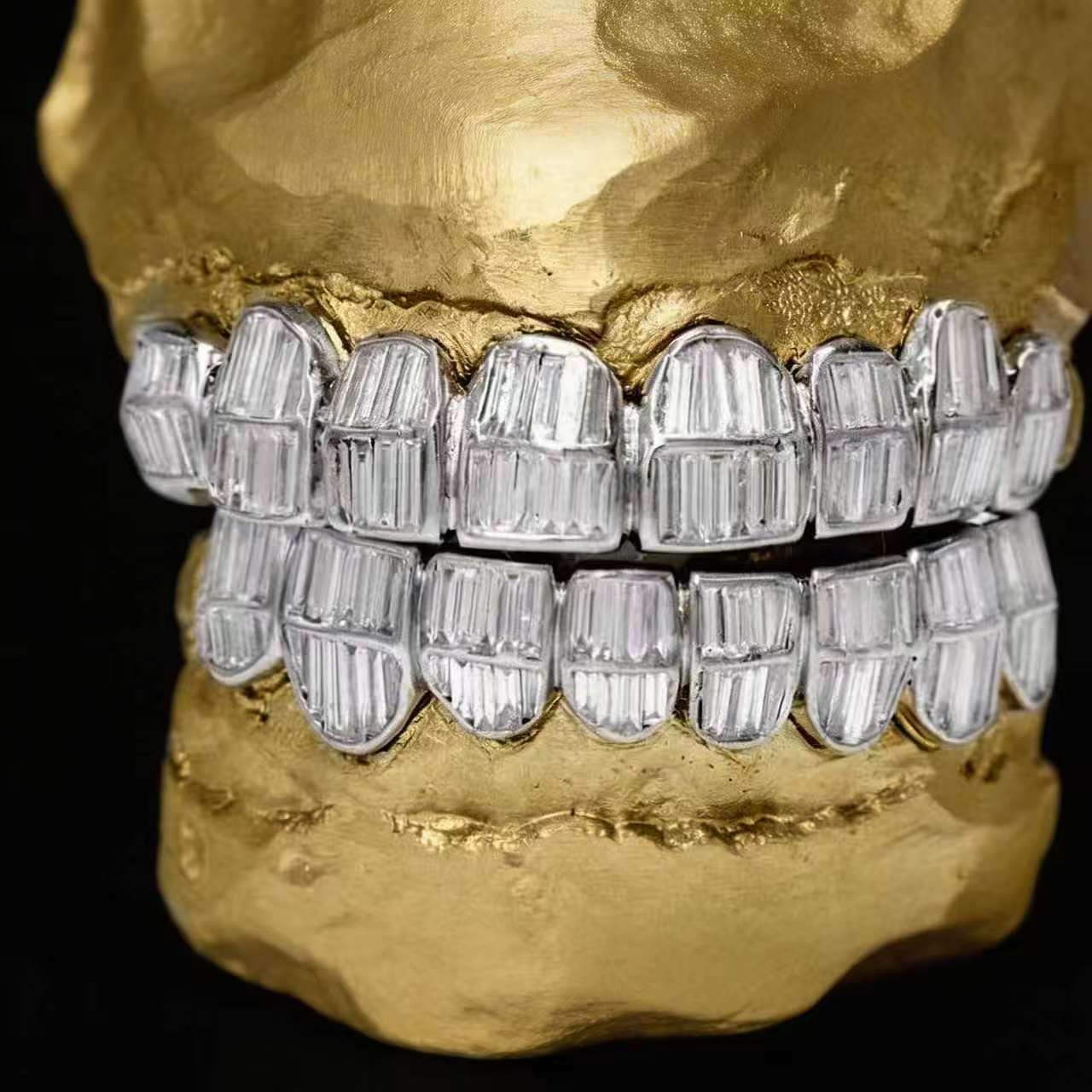 微信图片_20260410165136_203_3807 SSS Baguette Cut WS Moissanite Diamonds Perm/deepcut Icedout diamonds set S925 Filled 14k solid dental goldcustomized molded Tooth Gem Oral accessories. - Image 1