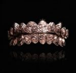 SSS Roses cut set roses charm Perm/deep solid gold grillzset S925 Filled 14k solid dental gold customized moldedTooth Gem Oral accessories. - Image 2