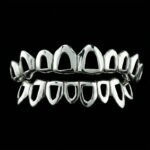 SSS Custom Open face plain Solid gold Grillz set S925Filled 14k solid dental gold customized molded ToothGem Oral accessories.