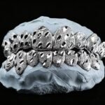 SSS Custom Diamond dust nugget cut Solid gold Grillz setS925 Filled 14k solid dental gold customized moldedTooth Gem Oral accessories.