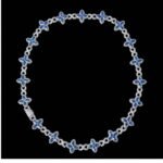 S925 Sterling Silver Blue Clover Chain Necklace | Mixed Moissanite & Cubic Zirconia Four Leaf Flower Choker for Man And Women Luxury Fine Jewelry