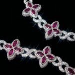 S925 Sterling Silver Blue Clover Chain Necklace | Mixed Moissanite & Cubic Zirconia Four Leaf Flower Choker for Man And Women Luxury Fine Jewelry - Image 5