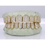 SSS Jumbos round diamond cut set VVS Moissanitediamonds Perm/Deep Cut set S925 filled 14k solid goldgrillz Molded oral tooth gems accessorries - Image 3