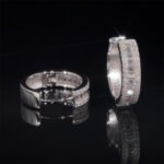 Pass Diamond Tester S925 Silver Moissanite Hoop Earrings, Anti-Tarnish