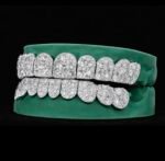 SSS Mosaic Diamonds pointers setting VVS MoissaniteDiamonds Perm/deep cut Icedout diamonds set S925Filled 14k solid dental gold customized molded ToothGem Oral accessories. - Image 6