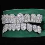 SSS Mosaic Diamonds pointers setting VVS MoissaniteDiamonds Perm/deep cut Icedout diamonds set S925Filled 14k solid dental gold customized molded ToothGem Oral accessories.